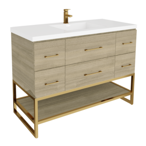 48-06 Genesis. Country Oak with brass handles.