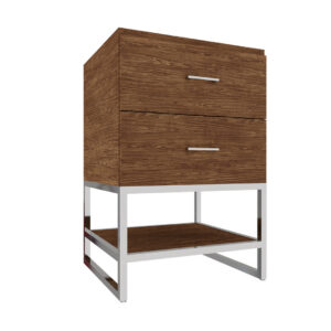 24" 2-Drawer Vanity with Open Shelf