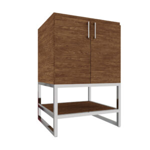 24" 2-Door Vanity with Open Shelf