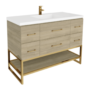 48" 6-Drawer Vanity with Open Shelf