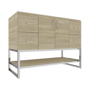 72" 2-Door 4-Drawer Vanity with Open Shelf