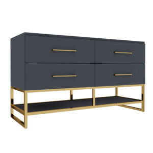 60" 4-Drawer Vanity with Open Shelf