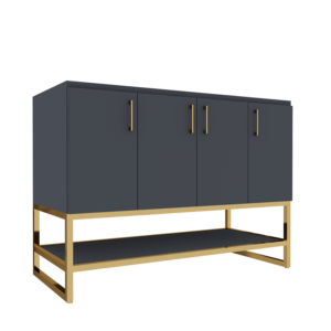 60" 4-Door Vanity with Open Shelf