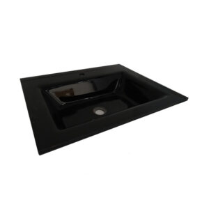 Murano 24" Black Glass Sink Top
