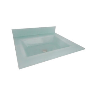 Murano 25" White Glass Sink Top