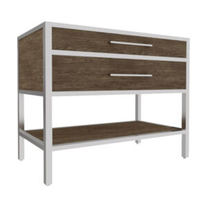 42" Single Drawer Vanity with Open Shelf