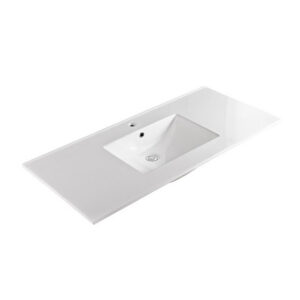 BARCELONA 4922 White Ceramic Sink Top with single hole