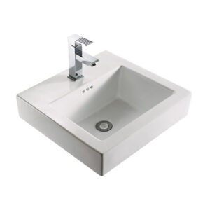 New City 18" ceramic sink top in white