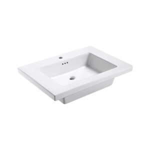 TRIBECA 3122 White Ceramic Sink Top with single hole