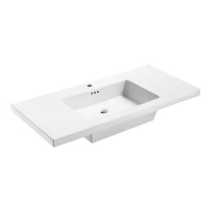 TRIBECA 4322 White Ceramic Sink Top with single faucet hole