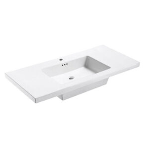 TRIBECA 4922 White Ceramic Sink Top with single faucet hole