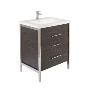 Jupiter 24" 3-drawer vanity tuxedo grey
