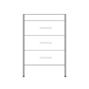23" 3-Drawer Vanity for NEW KIRA 24