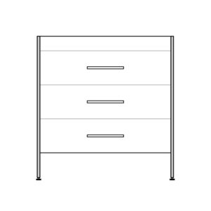 38.5" 3-Drawer Vanity for KIRA 40