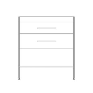 34" 2-Drawer Vanity with Open Shelf for AUTUMN 36