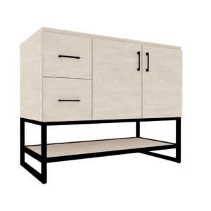 42" 2-Door, 2-Drawer Vanity with Open Shelf