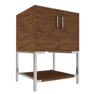 24" 2-Door Vanity with Open Shelf