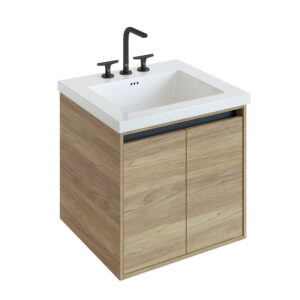 24" 2-Door Handle-Free Vanity