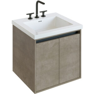 36" 2-Door Handle-Free Vanity