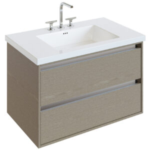 42" 2-Drawer Handle-Free Vanity