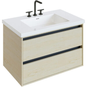 30" 2-Drawer Handle-Free Vanity