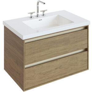 24" 2-Drawer Handle-Free Vanity