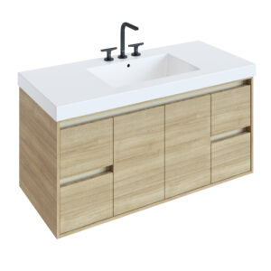 72" 2-Door 4-Drawer Handle-Free Vanity