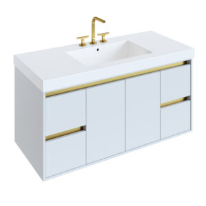 60" 2-Door 4-Drawer Handle-Free Vanity
